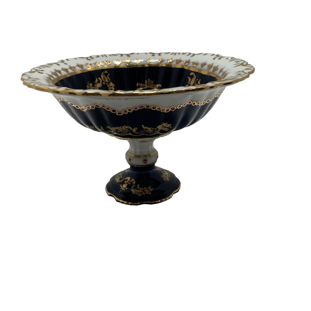 Sevres Cobalt Blue And Gold Extra Large Serving Bowl